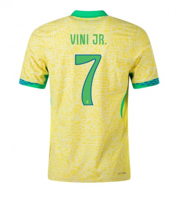 Brasilien Vinicius Junior #7 Hjemmebanetrøje Copa America 2024 Kort ærmer
